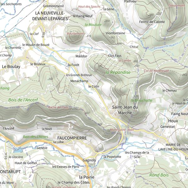 Plan cartographique de Ru de Bouze