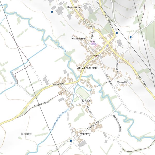 Plan cartographique de Ru de Cassien