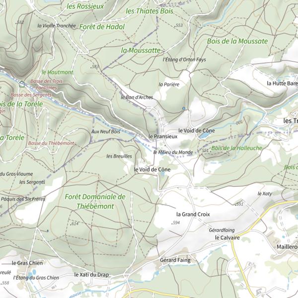 Plan cartographique de Ru de Cene