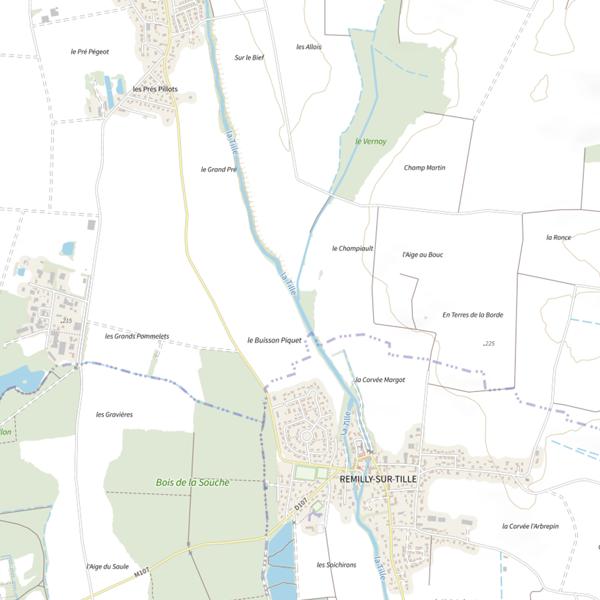 Plan cartographique de Ru de Champiault
