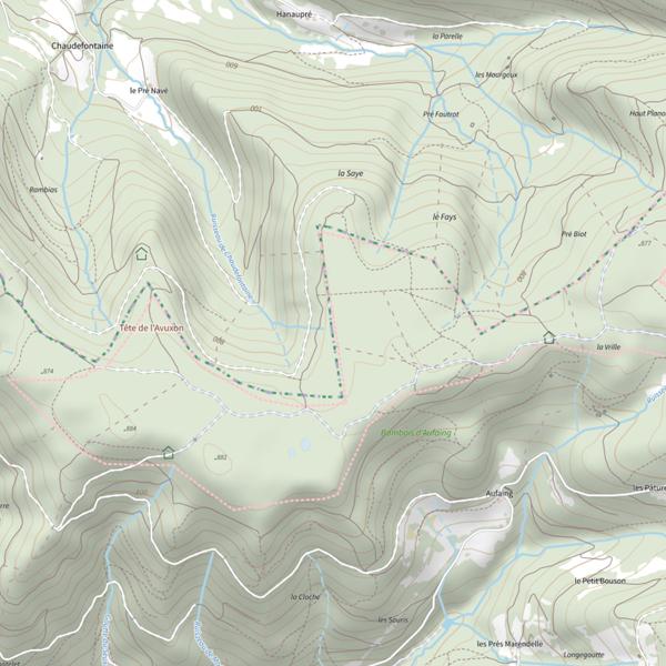 Plan cartographique de Ru de Chaudefontaine