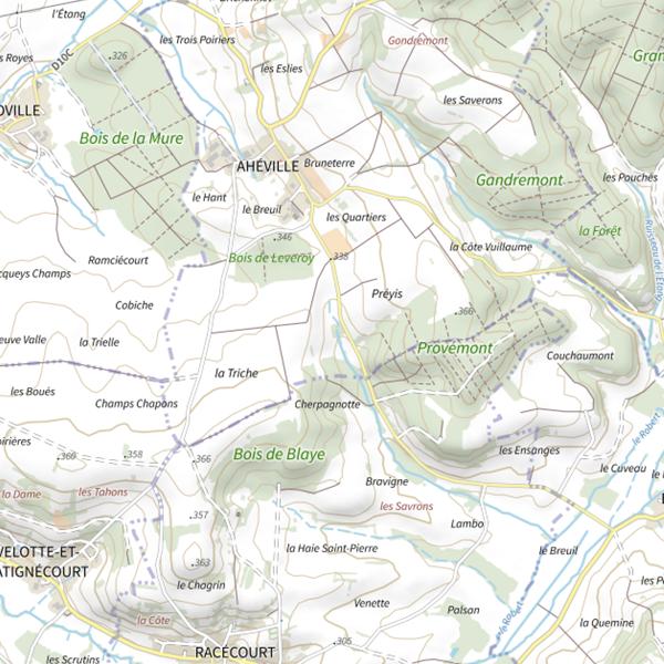 Plan cartographique de Ru de Cherpegnotte