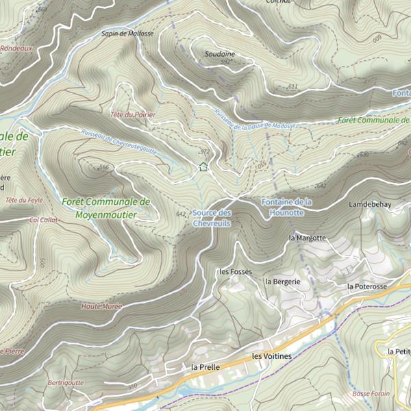 Plan cartographique de Ru de Chevreusegoutte