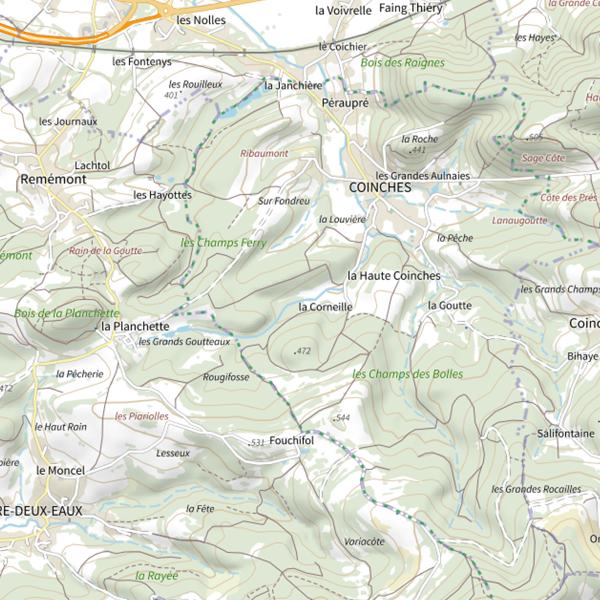 Plan cartographique de Ru de Coinches