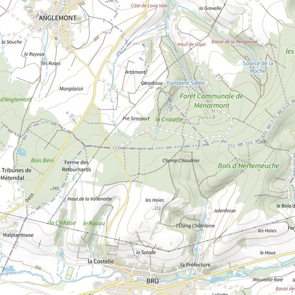 Plan cartographique de Ru de Cope