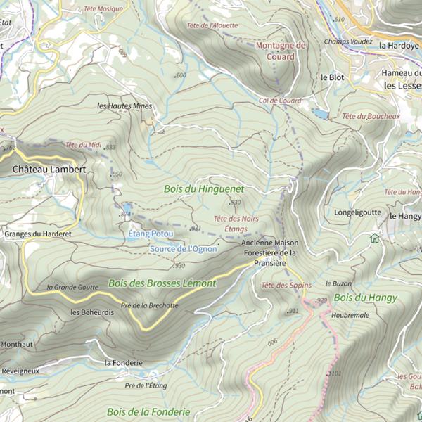 Plan cartographique de Ru de Couard