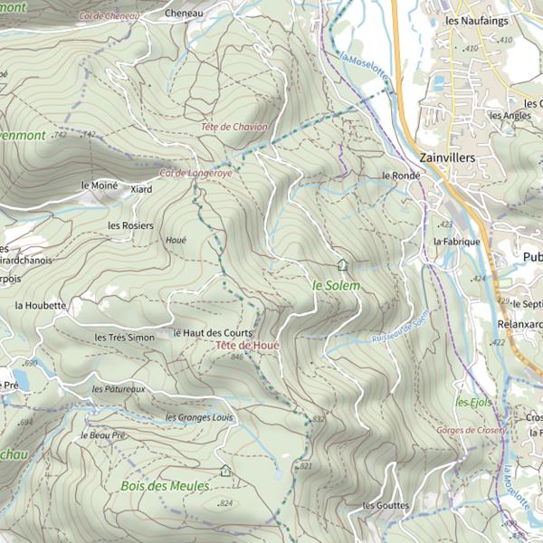 Plan cartographique de Ru de Demixard