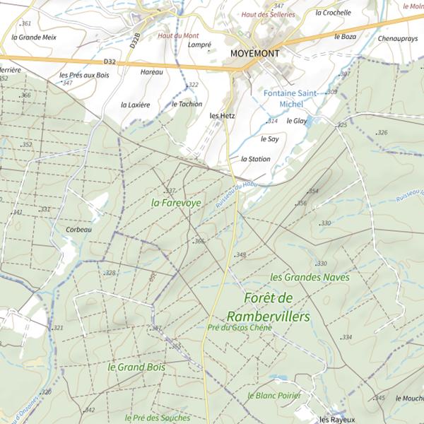 Plan cartographique de Ru de Derriere le Haut