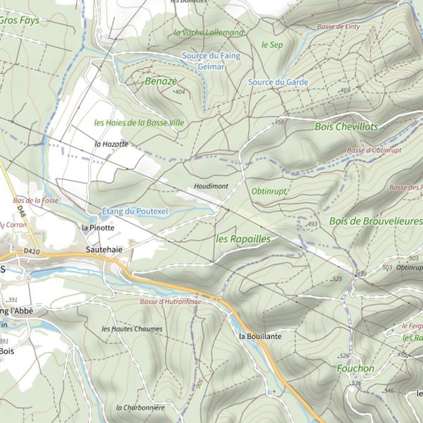 Plan cartographique de Ru de Dracourt