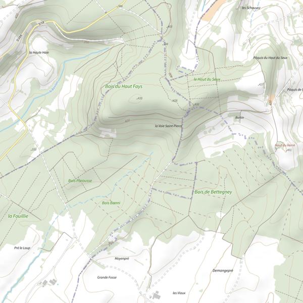 Plan cartographique de Ru de Fays