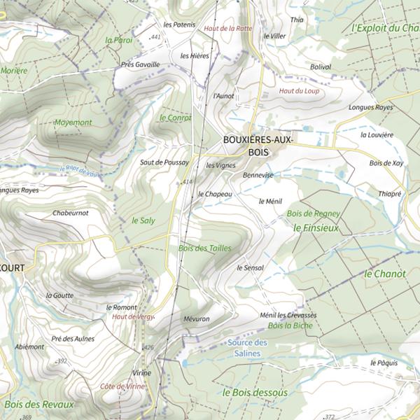 Plan cartographique de Ru de Flauzey