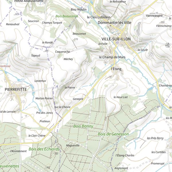 Plan cartographique de Ru de Fontenaille