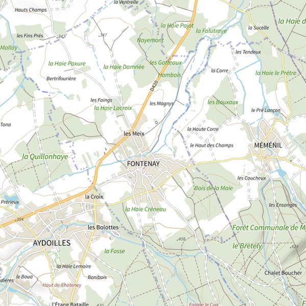 Plan cartographique de Ru de Fontenay
