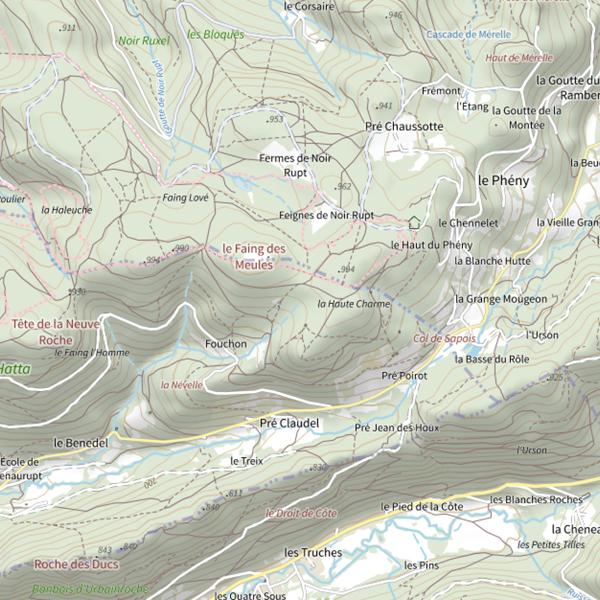 Plan cartographique de Ru de Fouchon