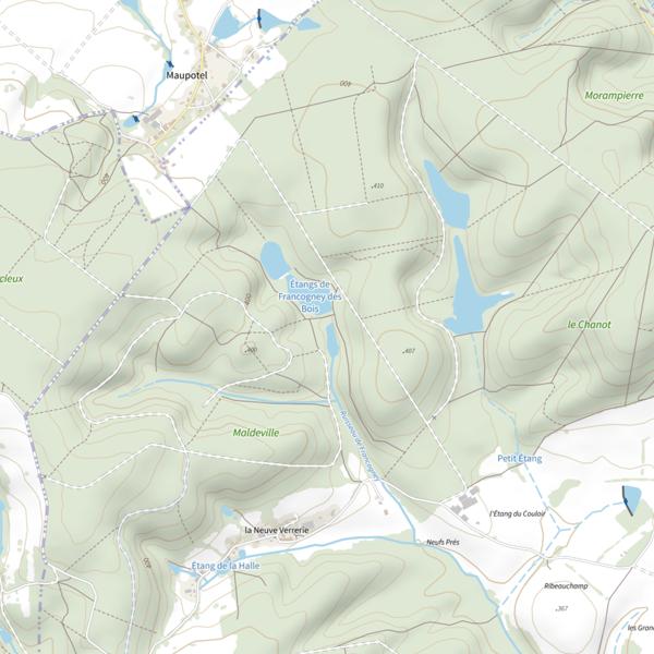 Plan cartographique de Ru de Francogney