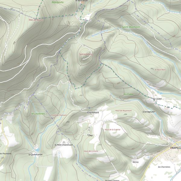 Plan cartographique de Ru de Frapelle