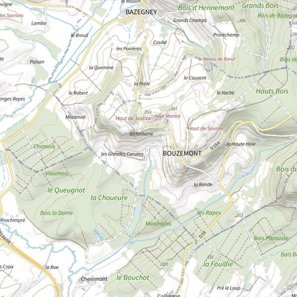 Plan cartographique de Ru de Girfontaine