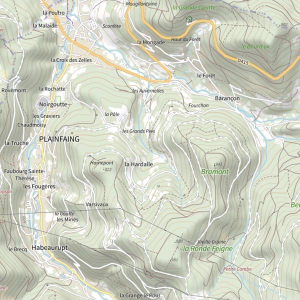 Plan cartographique de Ru de Hardalle