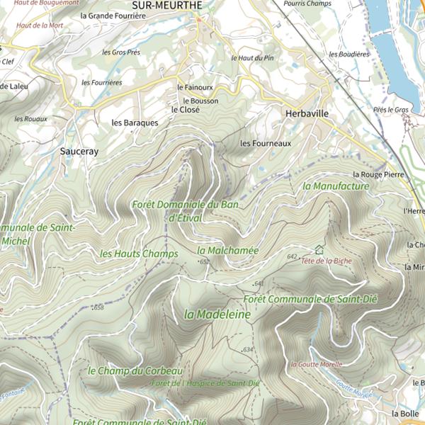 Plan cartographique de Ru de Herbaville