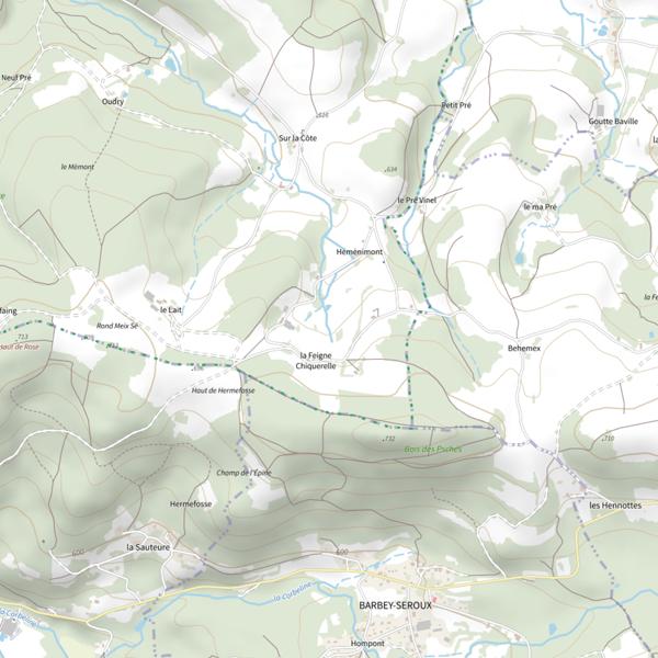 Plan cartographique de Ru de Ivoux