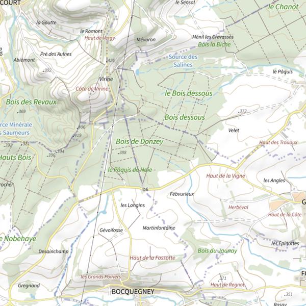 Plan cartographique de Ru de Jaunay