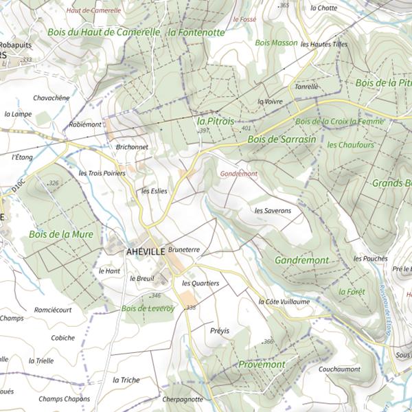 Plan cartographique de Ru de Javoisot