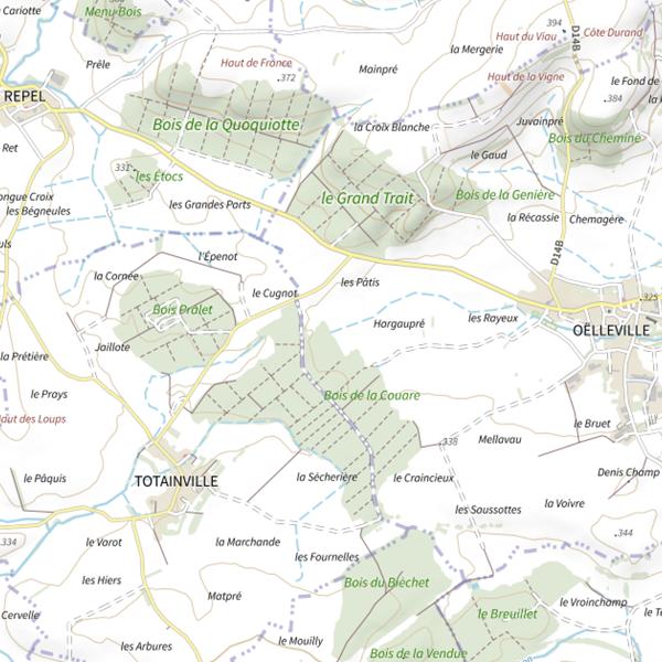 Plan cartographique de Ru de Juvaincourt