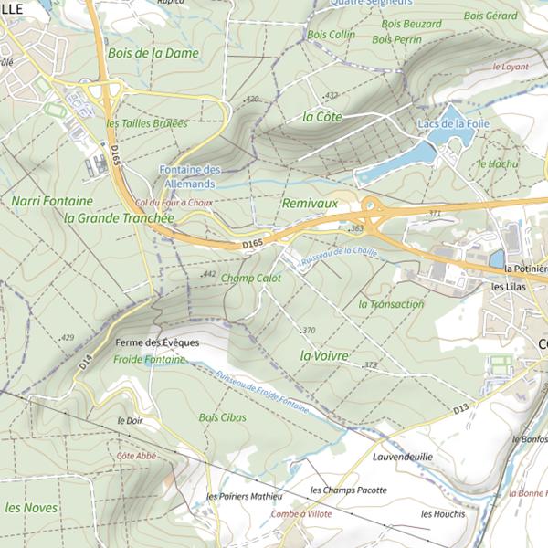 Plan cartographique de Ru de la Chaille