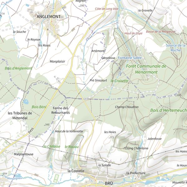 Plan cartographique de Ru de la Colpre