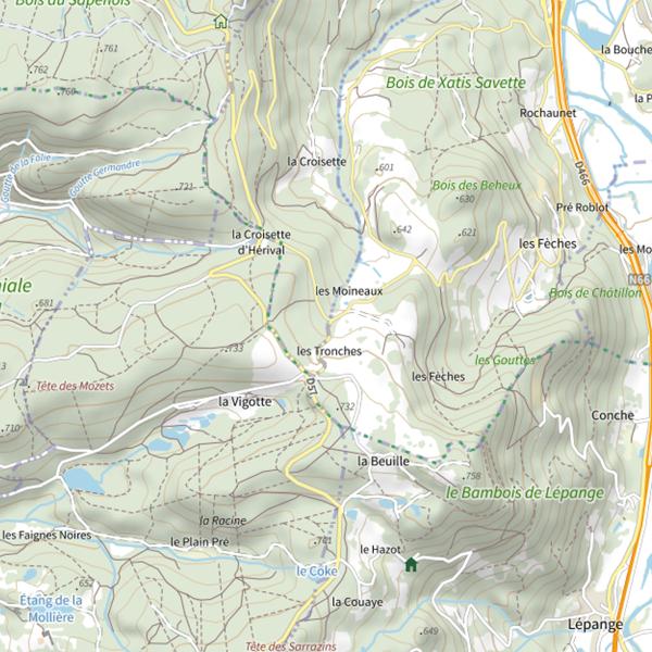 Plan cartographique de Ru de la Croisette