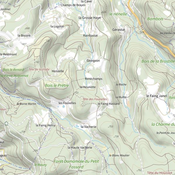 Plan cartographique de Ru de la Cuve