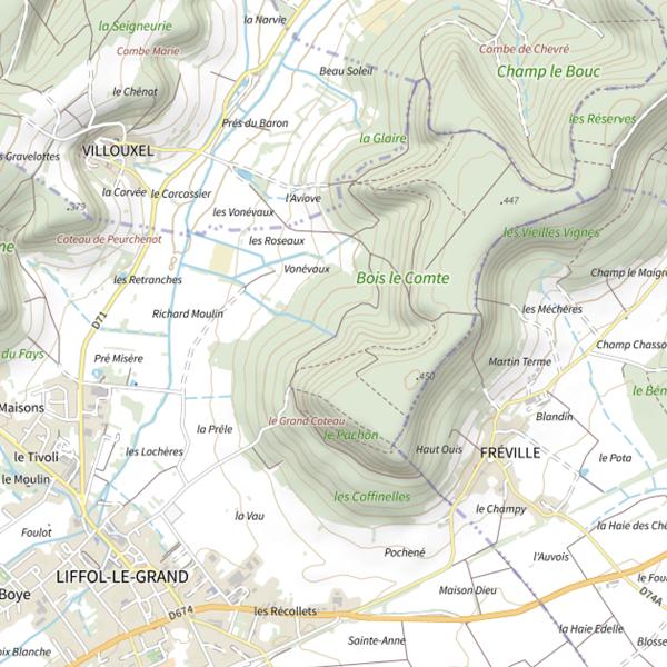 Plan cartographique de Ru de la Fontaine des Auges