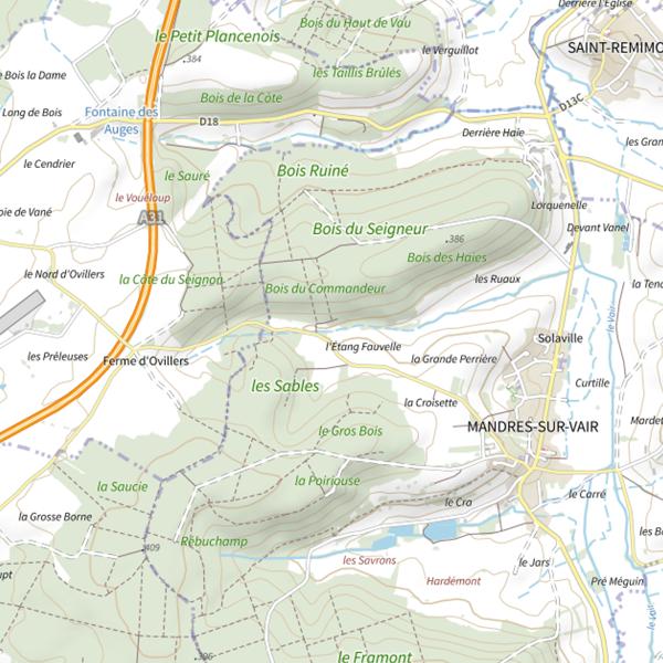 Plan cartographique de Ru de la Fontaine Fauvelle