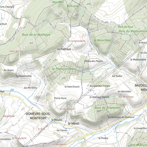 Plan cartographique de Ru de la Fontaine Flippe