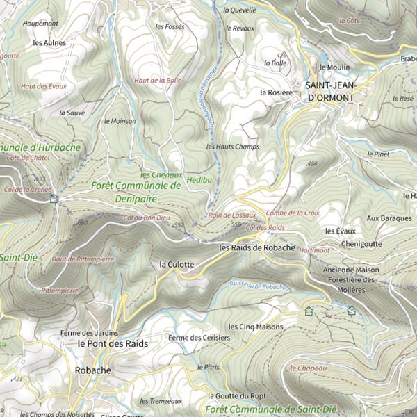 Plan cartographique de Ru de la Fouiere