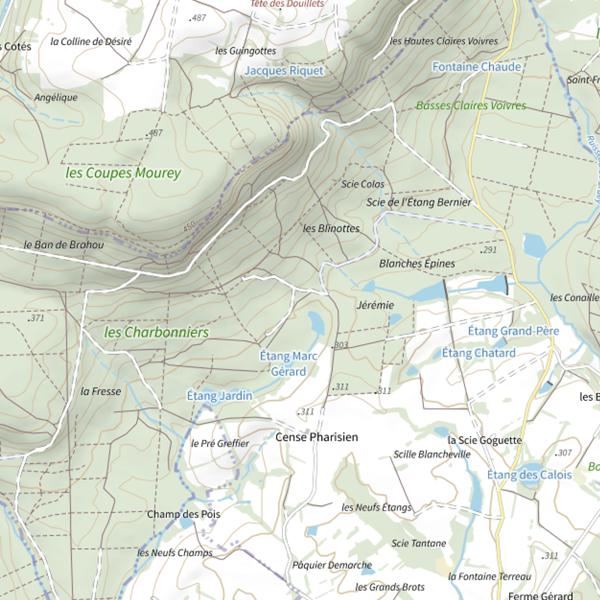 Plan cartographique de Ru de la Fresse