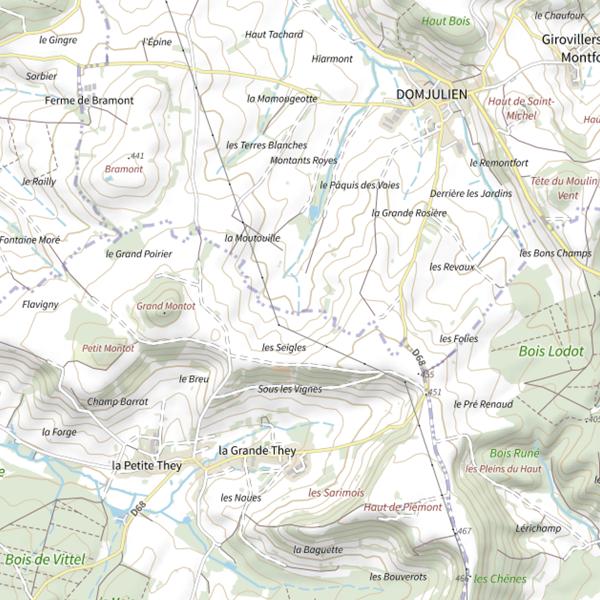 Plan cartographique de Ru de la Glayere