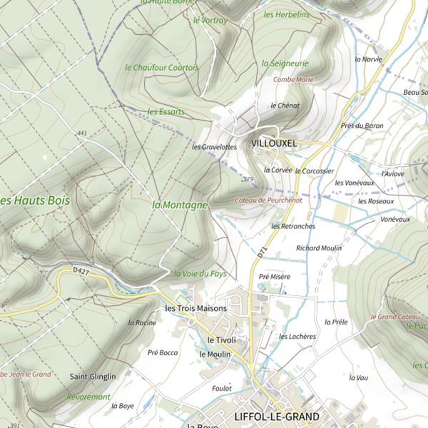 Plan cartographique de Ru de la Goulotte