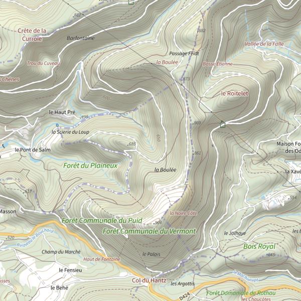 Plan cartographique de Ru de la Grande Goutte