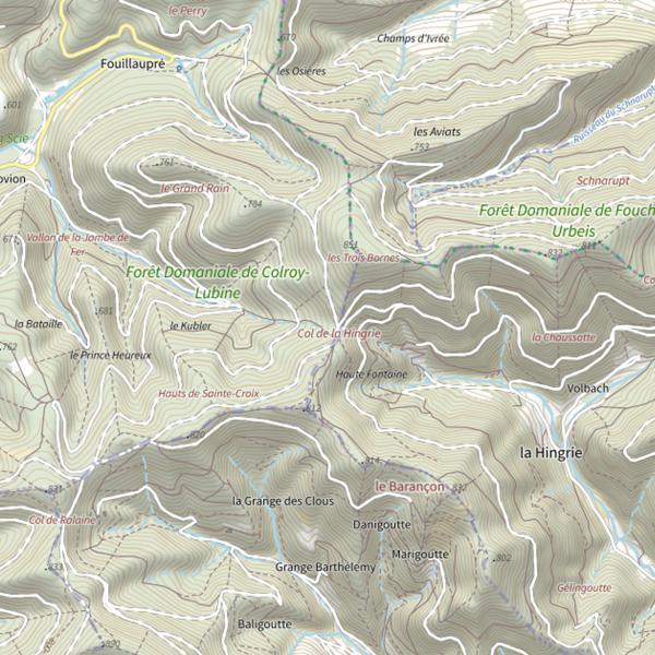 Plan cartographique de Ru de la Jambe de Fer