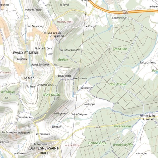 Plan cartographique de Ru de la Laumont