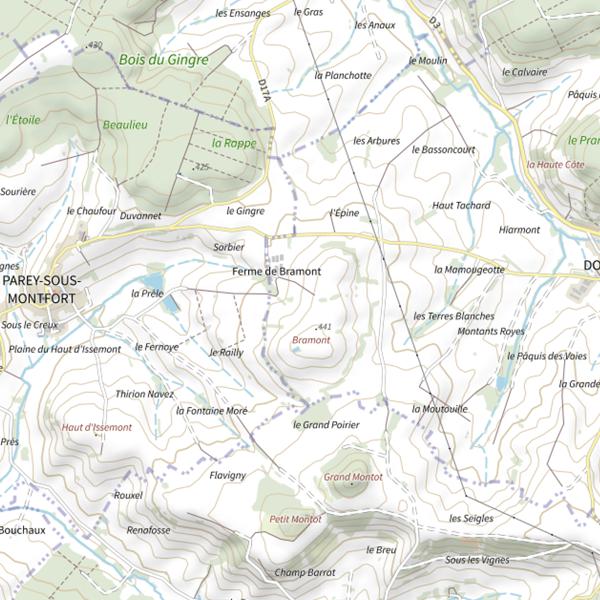 Plan cartographique de Ru de la Malmaison
