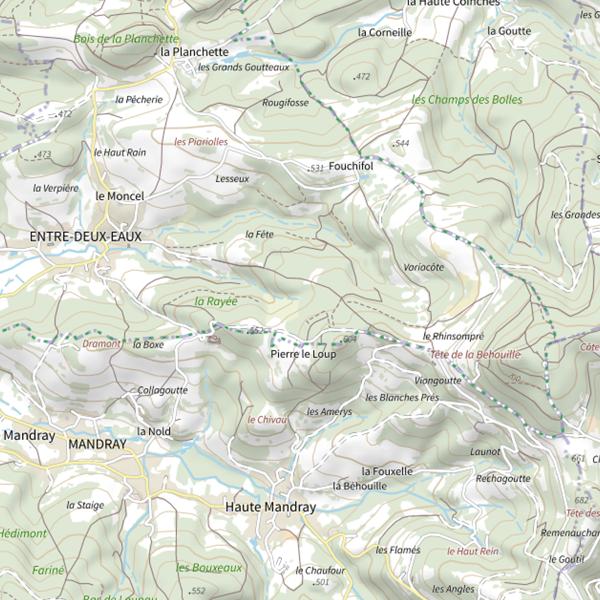 Plan cartographique de Ru de la Mie