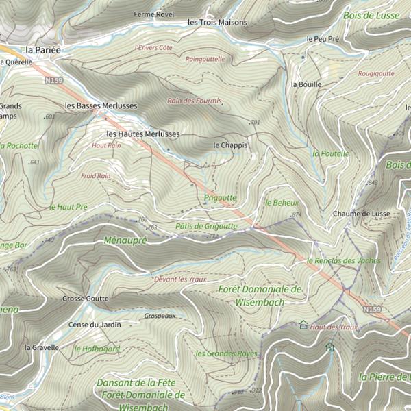 Plan cartographique de Ru de la Pariee