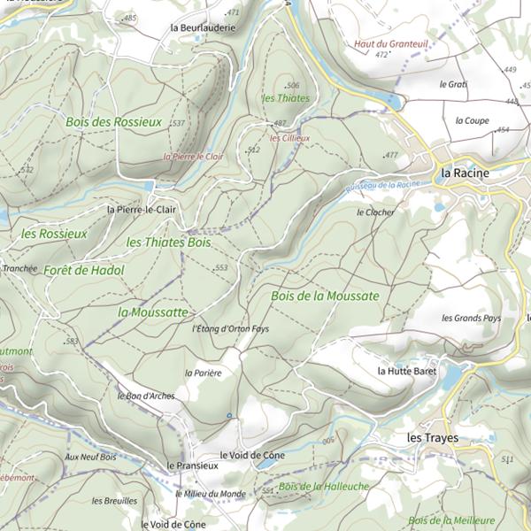 Plan cartographique de Ru de la Racine