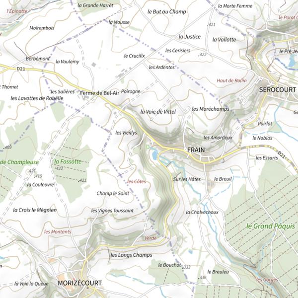 Plan cartographique de Ru de la Sele