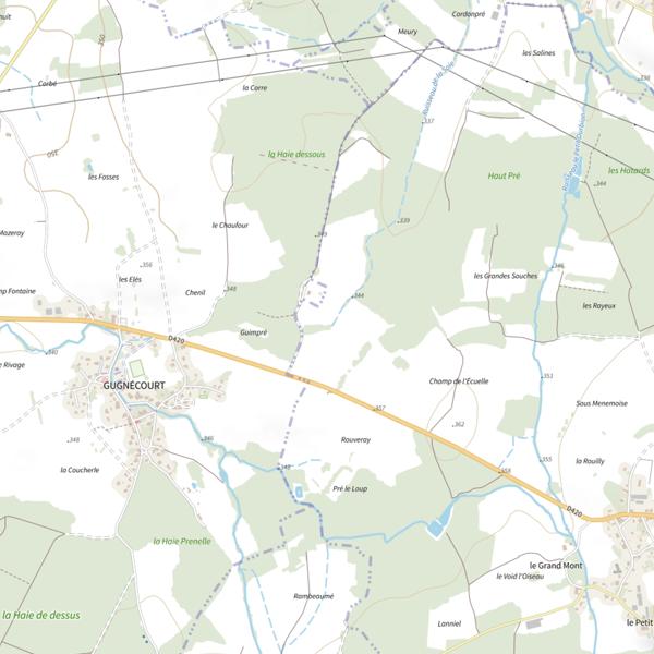 Plan cartographique de Ru de la Soie