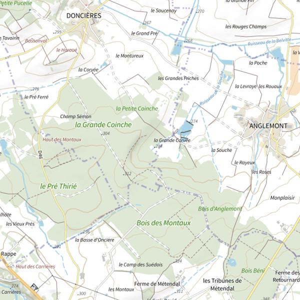 Plan cartographique de Ru de la Souche