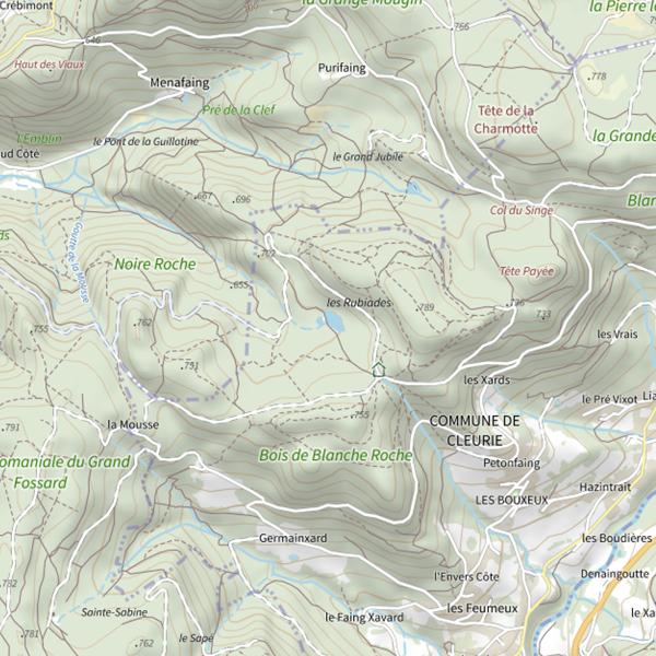 Plan cartographique de Ru de la Suche