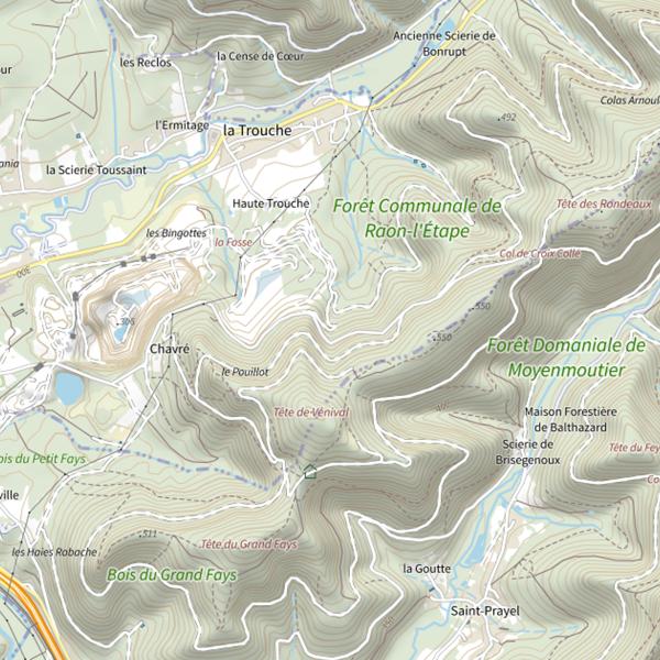Plan cartographique de Ru de la Trouche
